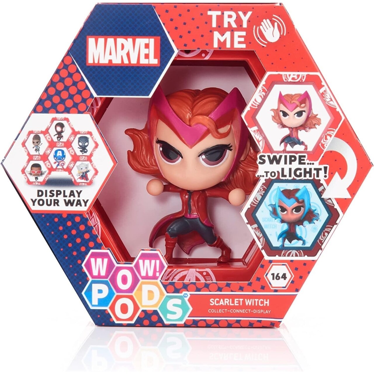 Avengers Scarlet Witch Wanda Maximoff Light-Up Figure Marvel Superhero Disney Wow Stuff